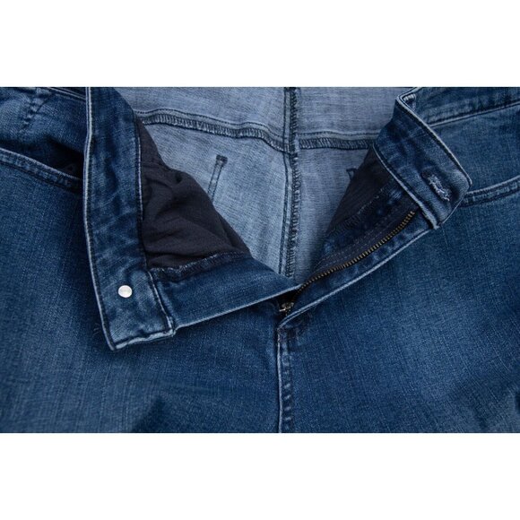 Talbot's Jeans Womens 16 Flawless Slim Ankle Embroidered Hem Blue Stretch Boho - Picture 6 of 7